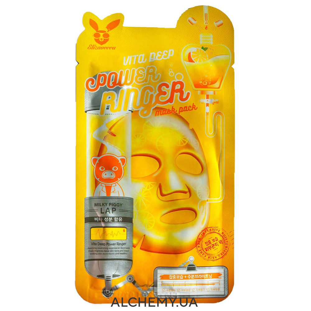 Тканевая маска ELIZAVECCA Vita Deep Power Ringer Mask Pack - ALCHEMY