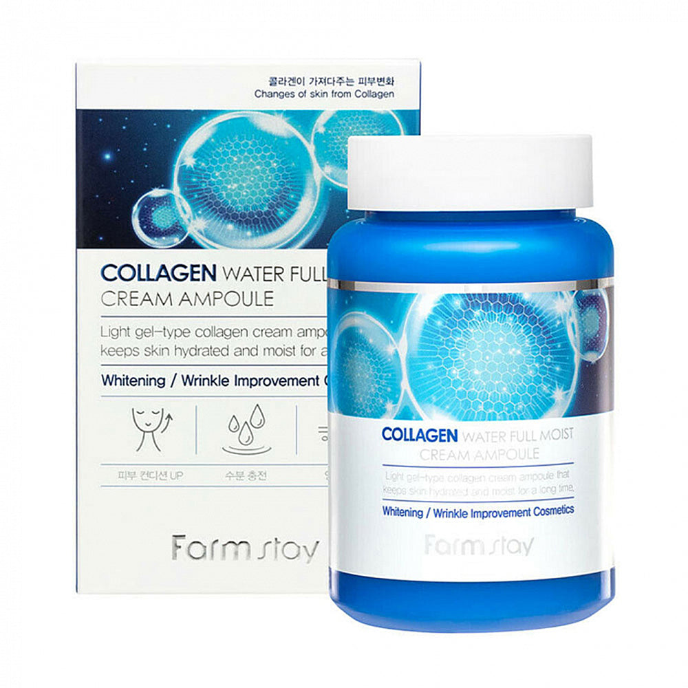 Ампульный крем с коллагеном FarmStay Collagen Water Full Moist Cream Ampoule 250 ml - ALCHEMY