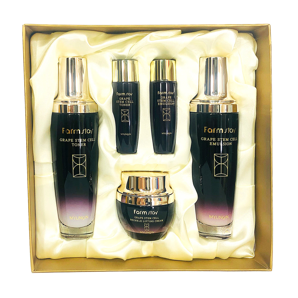 Набор с фитостволовыми клетками винограда FarmStay Grape Stem Cell Skin Care 3 Set 380 ml - ALCHEMY