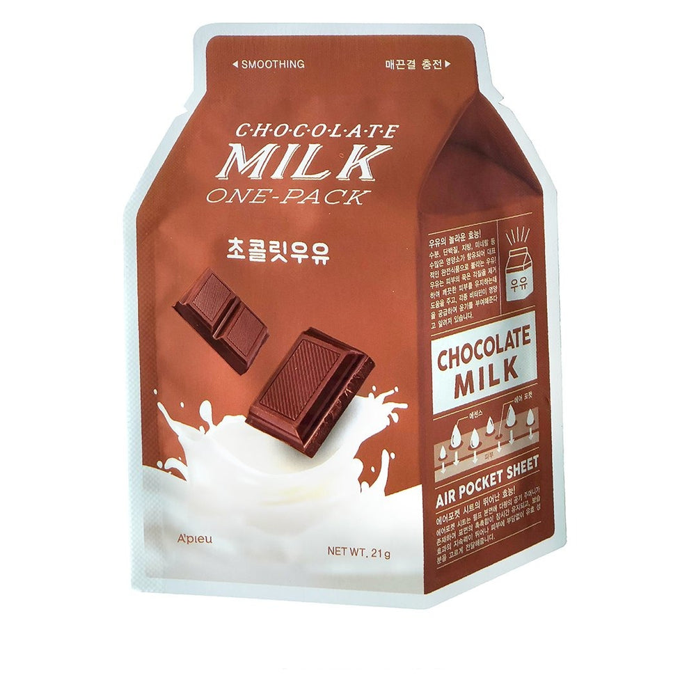 Тканевая маска для лица A'PIEU Milk One Pack Chocolate Smoothing сужение пор - ALCHEMY