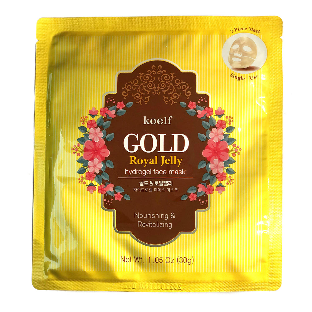 Гидрогелевая маска для лица с золотом и маточным молочком Koelf Gold & Royal Jelly Hydrogel Mask Pack - ALCHEMY