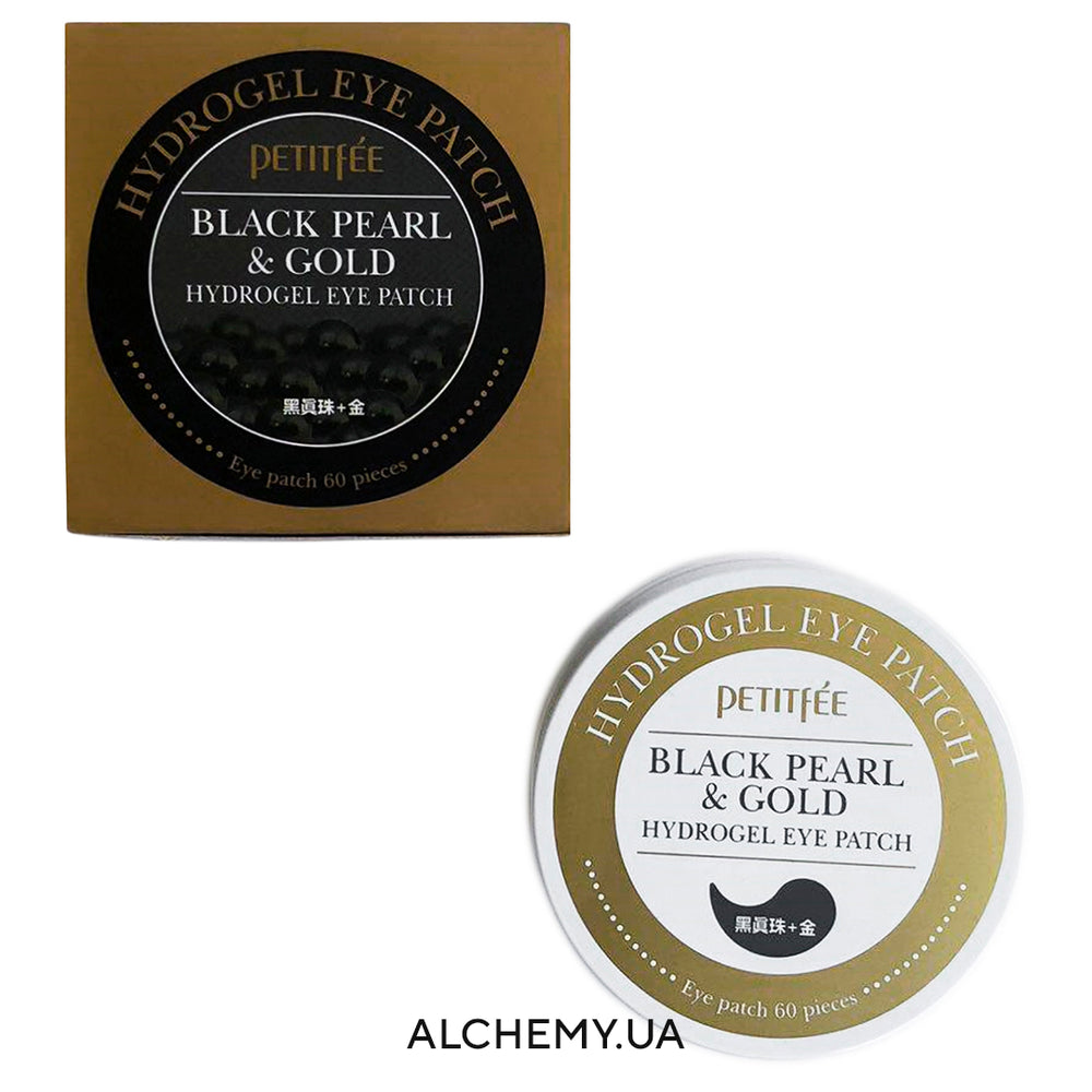 Гидрогелевые патчи с золотом и черным жемчугом PETITFEE Black Pearl & Gold Hydrogel Eye Patch - ALCHEMY