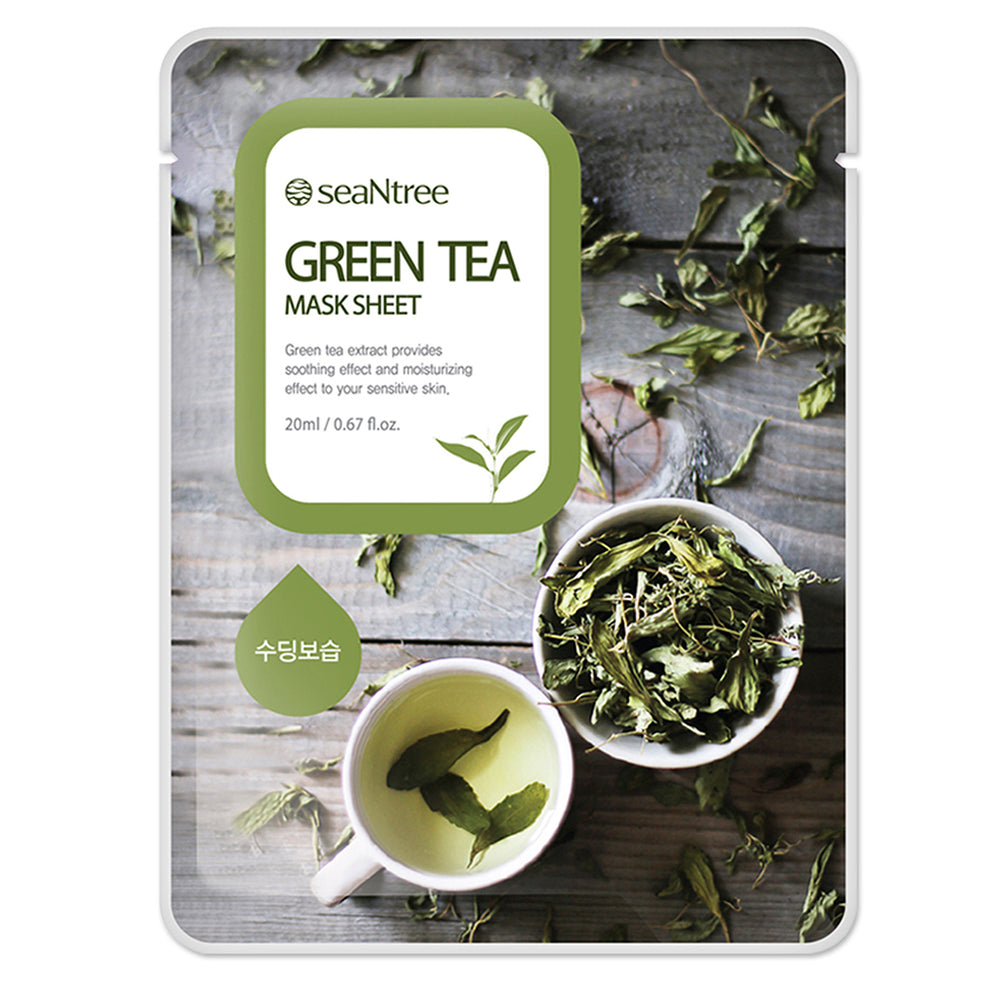 Тканевая маска с экстрактом зеленого чая SeaNtree Green Tea Mask Sheet - ALCHEMY