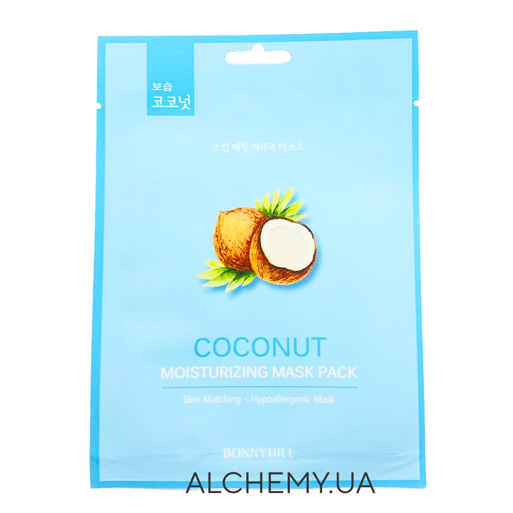 Тканевая маска BONNYHILL Moisturizing Mask Sheet - Cubra Coconut - ALCHEMY