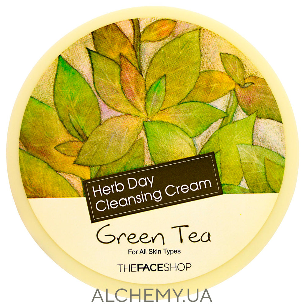 Сроки! Очищающий крем с зеленым чаем The Face Shop Herb Day Cleansing Cream Green Tea 150 ml - ALCHEMY
