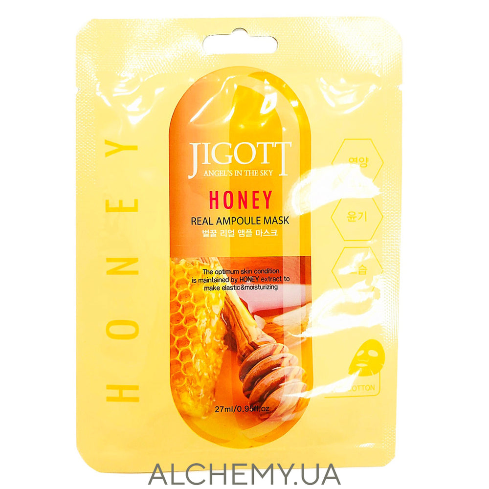 Ампульная питательная маска с экстрактом меда Jigott Honey Real Ampoule Mask - ALCHEMY