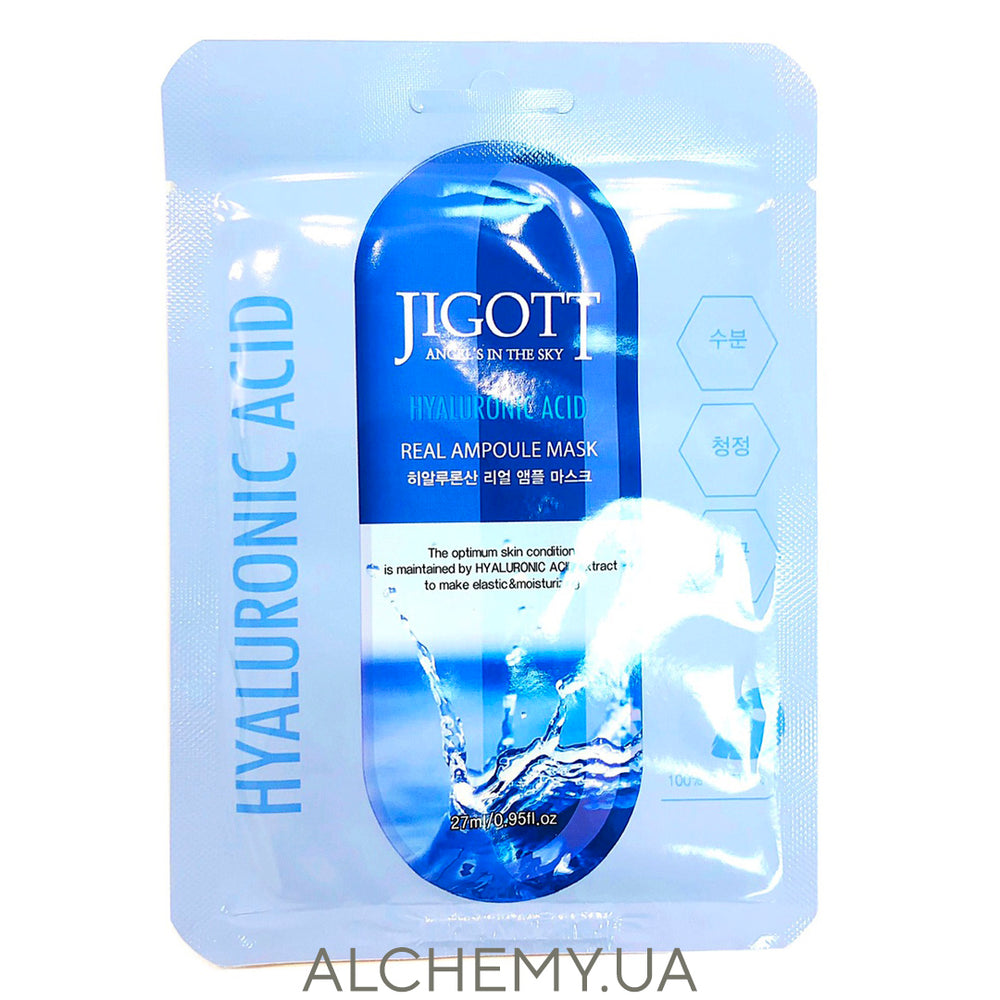 Ампульная маска с гиалуроновой кислотой Jigott Hyaluronic Acid Real Ampoule Mask - ALCHEMY